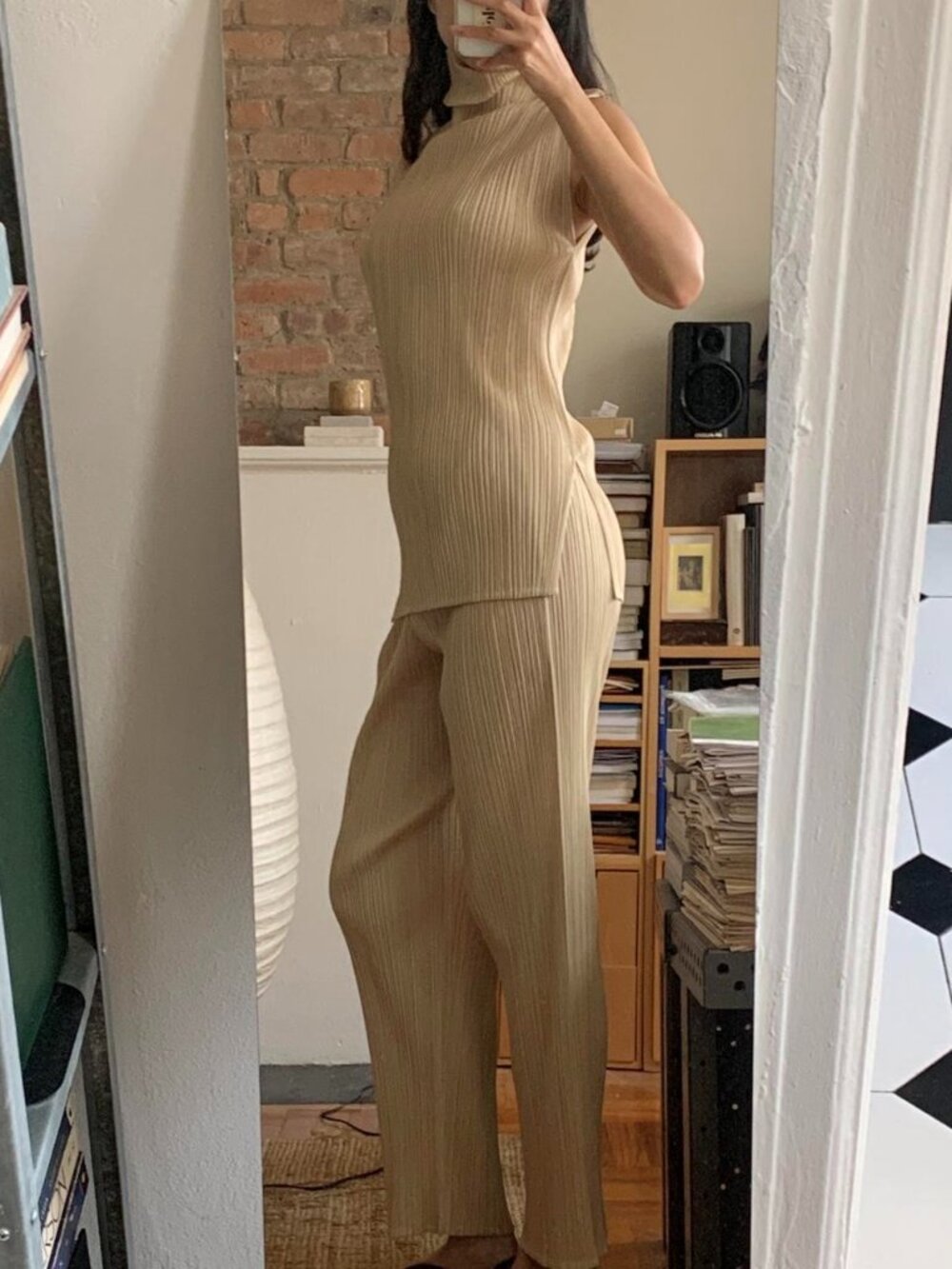 Issey Miyake Pleats Please Beige Set JP3/2